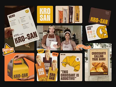 KROS-SAN - Brand Identity bakery bento bento design brand brand guidelines brand identity branding coffeeshop cookies croissant design habito hatypo illust illustration logo logo design visual identity