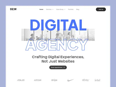 Digital Agency Website UI Design agency website ui best website ui digital agency website figma ui figma ui designer interface landig page uiux landing page design landing page ui minimal ui minimal website modern uiux ui ui design uiux designer ux web ui website design website ui