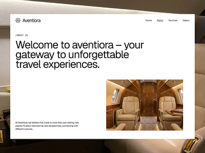 Aventiora — Luxury Travel About Page about page branding cinematic imagery clean clean layout design editorial exclusive landing page luxury minimalism minimalist modern premium travel typography ui web design website