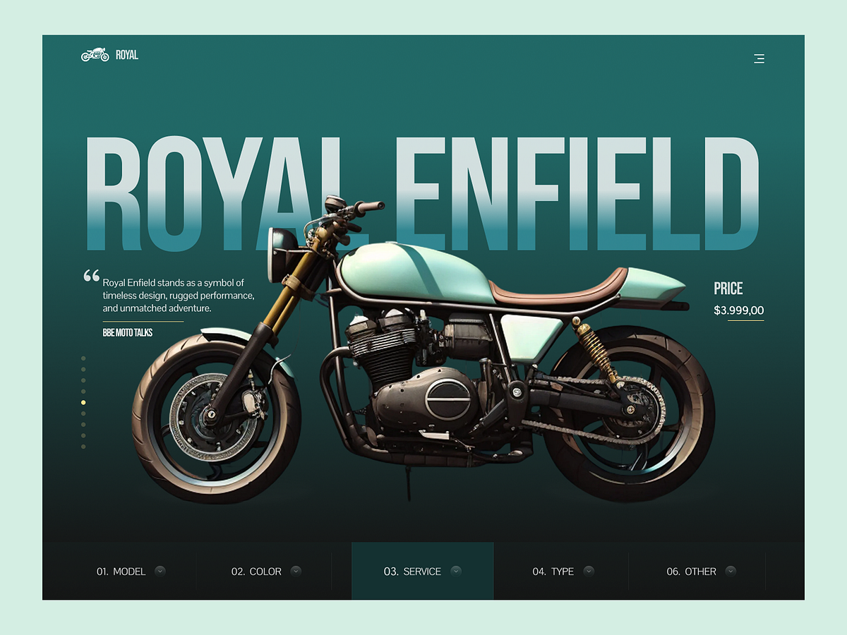 Hero Exploration of a Bike Landing Page