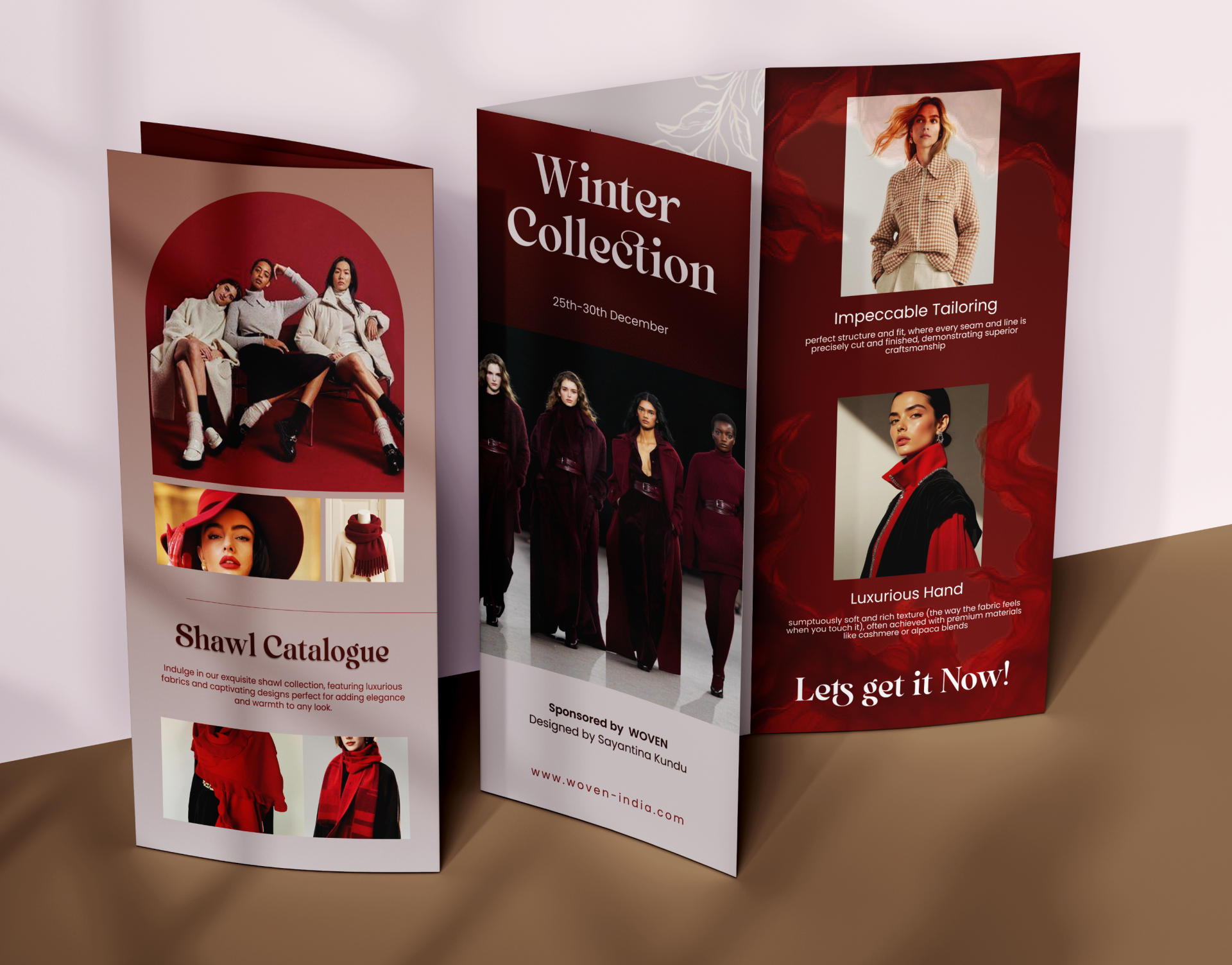 Fashion Brochure Design - Winter Collection branding design fashion graphic design illustration logo trend typography vector winter collection