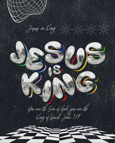 Jesus is King | Christian Poster christian church editorial design god graphic design lettering poster sermon social media type design