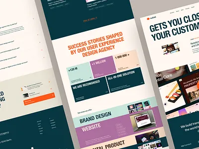 Agency Website Case Study UI agency website case study ui clean design creative agency digital agency homepage design landing page marketing website minimal ui modern ui portfolio page service page typography design ui design web design