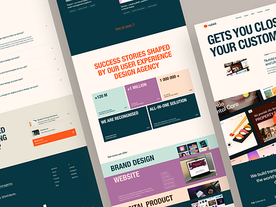 Agency Website Case Study UI agency website case study ui clean design creative agency digital agency homepage design landing page marketing website minimal ui modern ui portfolio page service page typography design ui design web design