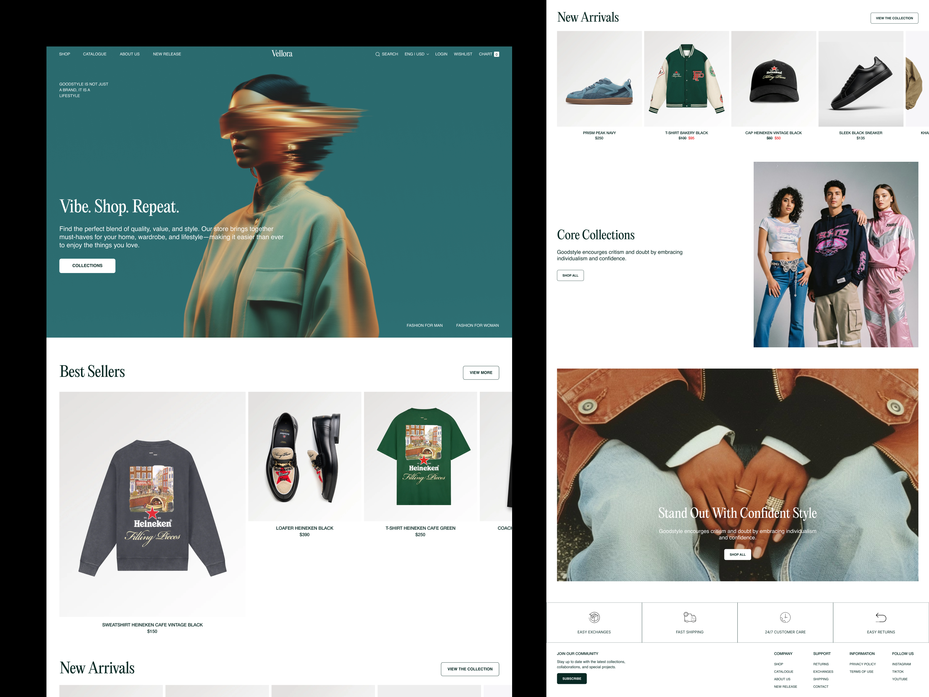 Vellora - E-commerce Website b2b cart clean design e commerce landing page ecommerce ecommerce website development fashion homepage landing page marketplace minimalist modern online retailer online shop sales shopify store ui design ux design web design website