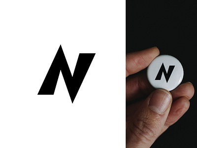 Modern & Bold Letter N Logo Design black and white logo branding clean design design geometric logo graphic design latter mark n logo logo design logo for sale minimal logo n n latter mark n logo n logo design n monogram