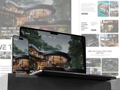Modern Real Estate Website – UI/UX Design figma graphic design landing page minimal ui modern ui product design ui user interface ux