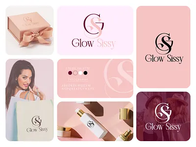 Glow Sissy – Elegant, Feminine & Modern Identity beauty logo brand design branding cosmetics brand logo creative logo creative logo design design feminine branding feminine logo graphic design illustration logo design minimalist logo design spa logo typography unique logo