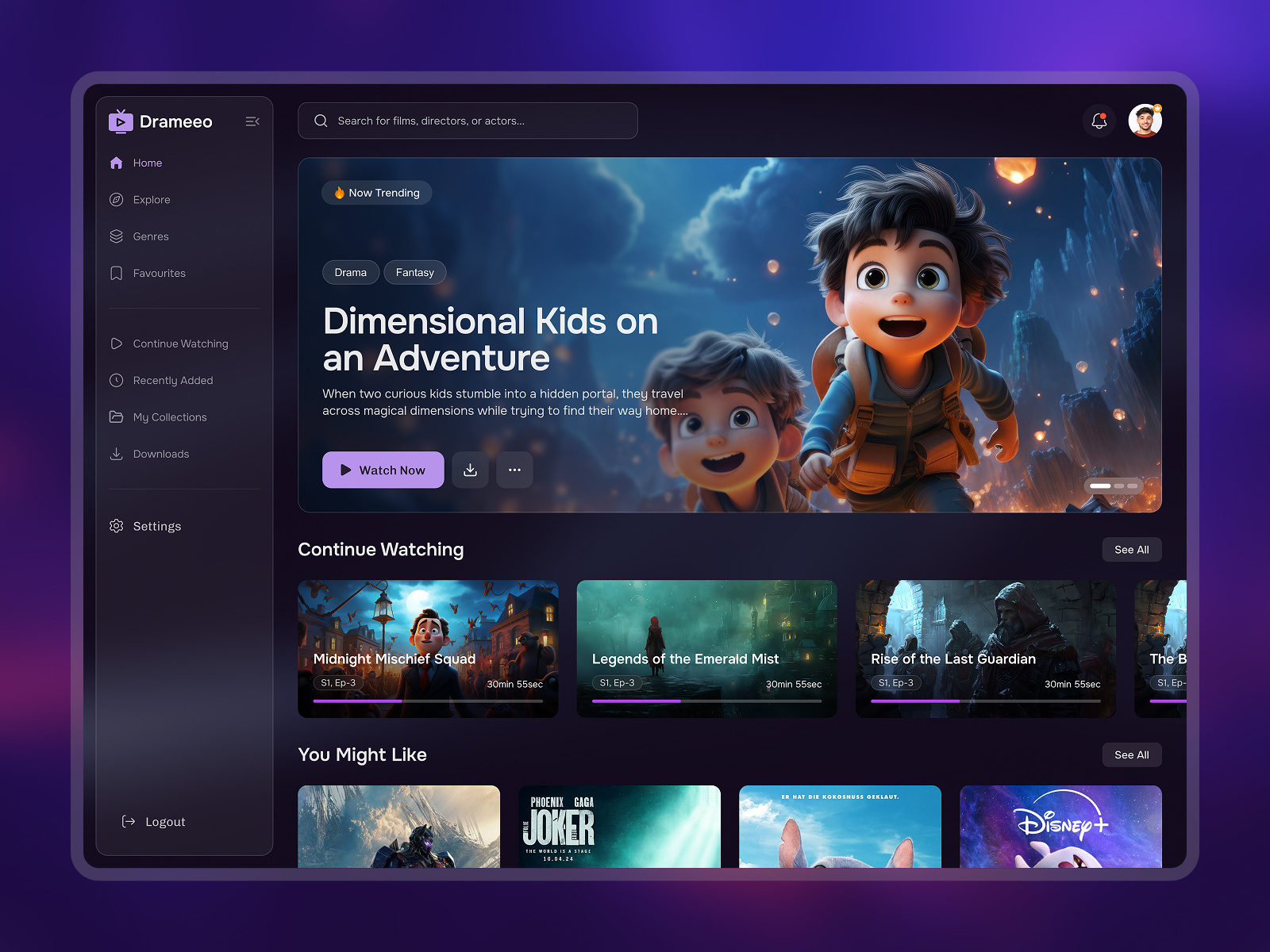 Movie Streaming Platform Website - Next-Gen Entertainment 🎬🍿 best app design clean design dark mode entertainment home page landing page modern app ui movie website ott platform product design streaming ui ui ux design uiux video streaming web app web design web development