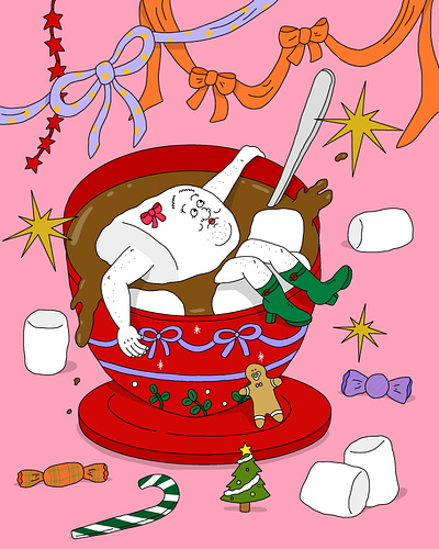 Marshmallow Cocoa branding character design graphic design icon illustration