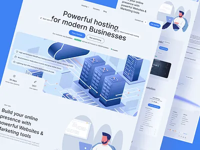 Hosting Website Design business website cloud hosting creative design domain hosting sale hosting web hosting website landing page powerfull hosting server ui ux vps vps hosting web design wordpress hosting