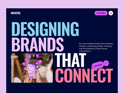 Agency Website Design - Bold Brand Identity & Modern UI Concept agency brand design connectivity creativity studio ui ux