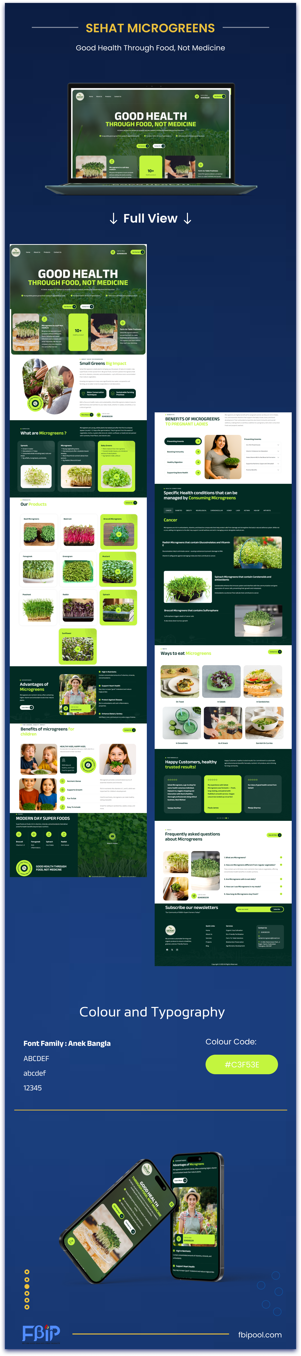 Sehat Microgreens | Website branding design graphic design illustration logo ui vector web website website design