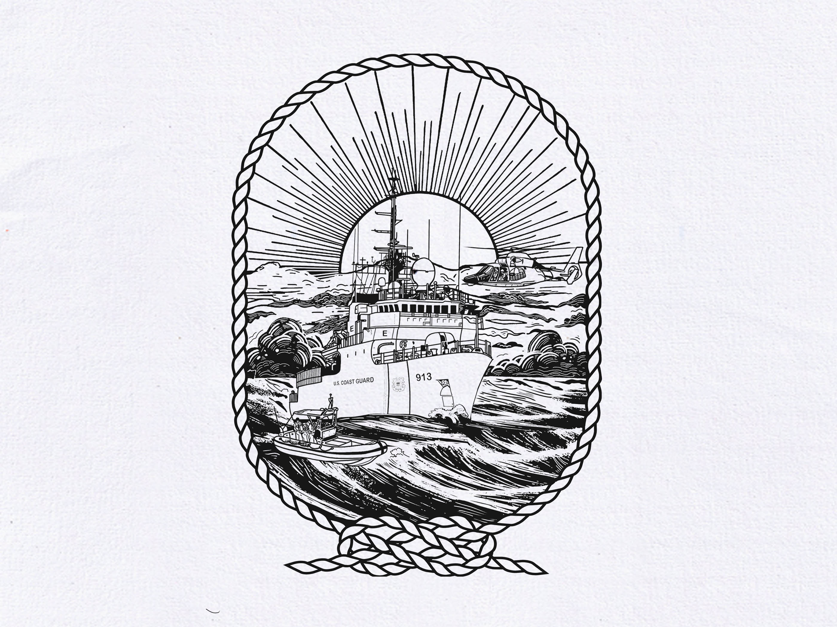 Example of Custom Hand Drawn Line Art Illustration