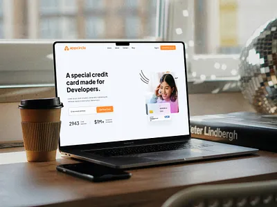 Developer Credit Card Landing Page - Modern & Clean Ui Design graphic design ui