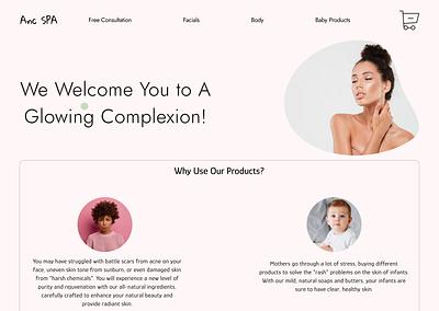 Beauty Products Landing Page app design ui ux