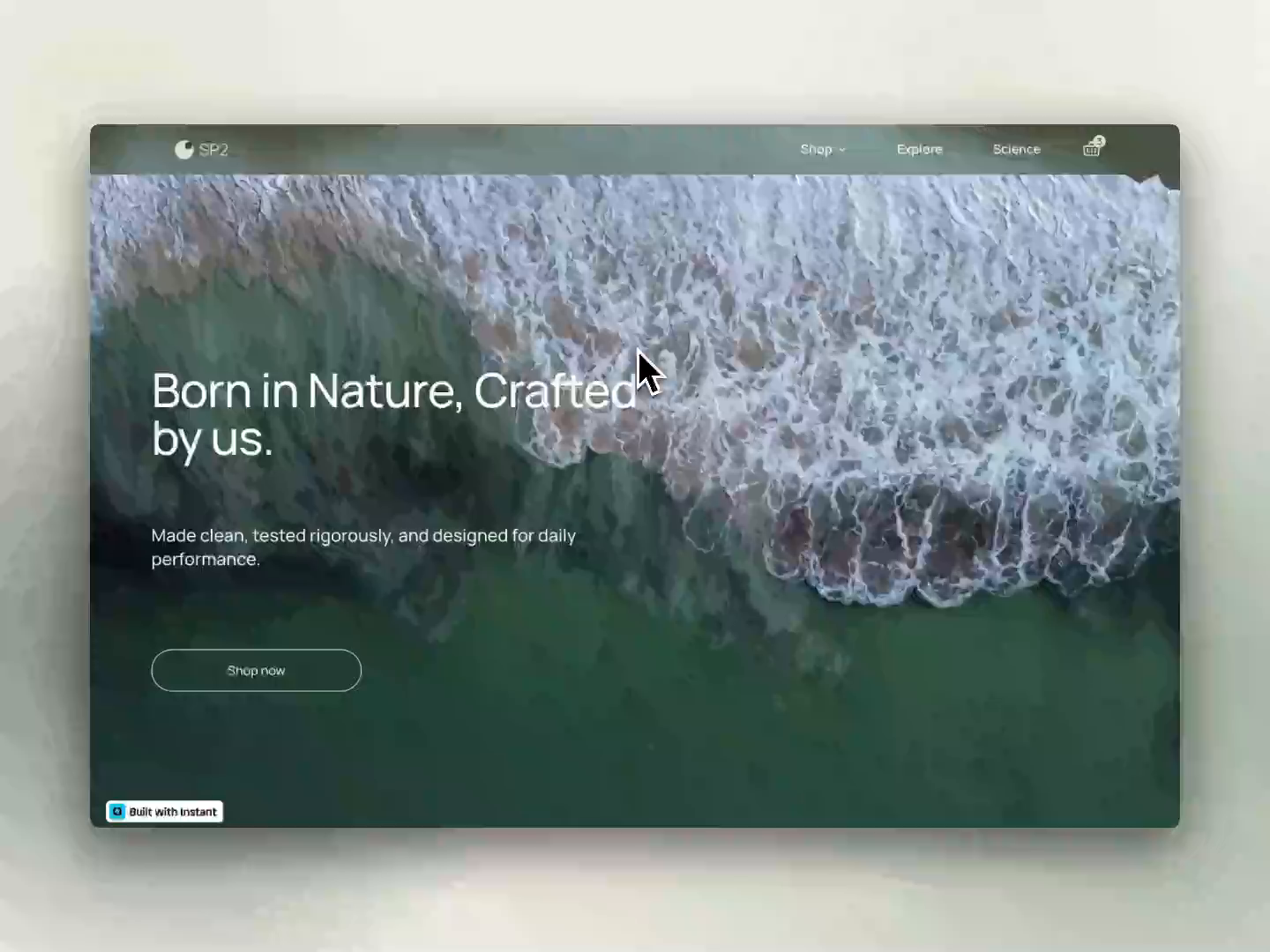 Example of Instant x Shopify – Supplement E-commerce Design & Build