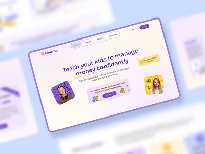 Empowering kids through playful financial education 🎓💸 businesswebsite design designsystem illustration landingpagedesign moderninterface productdesign responsiveweb ui webdesign