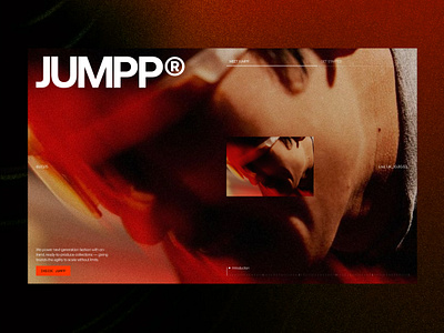 JUMPP - Homepage concept big title black clean concept creative design fashion hero hero banner homepage interaction landing layout minimal red slider tech store uiux web design website