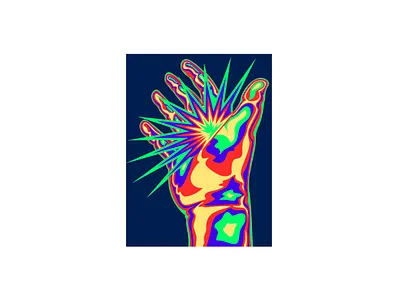 Thermographic Radiant Hand Logo branding business logo contemporary design drawing elegance graphic design hand illustration logo logoground logomaker radiant thermographic thermography ui