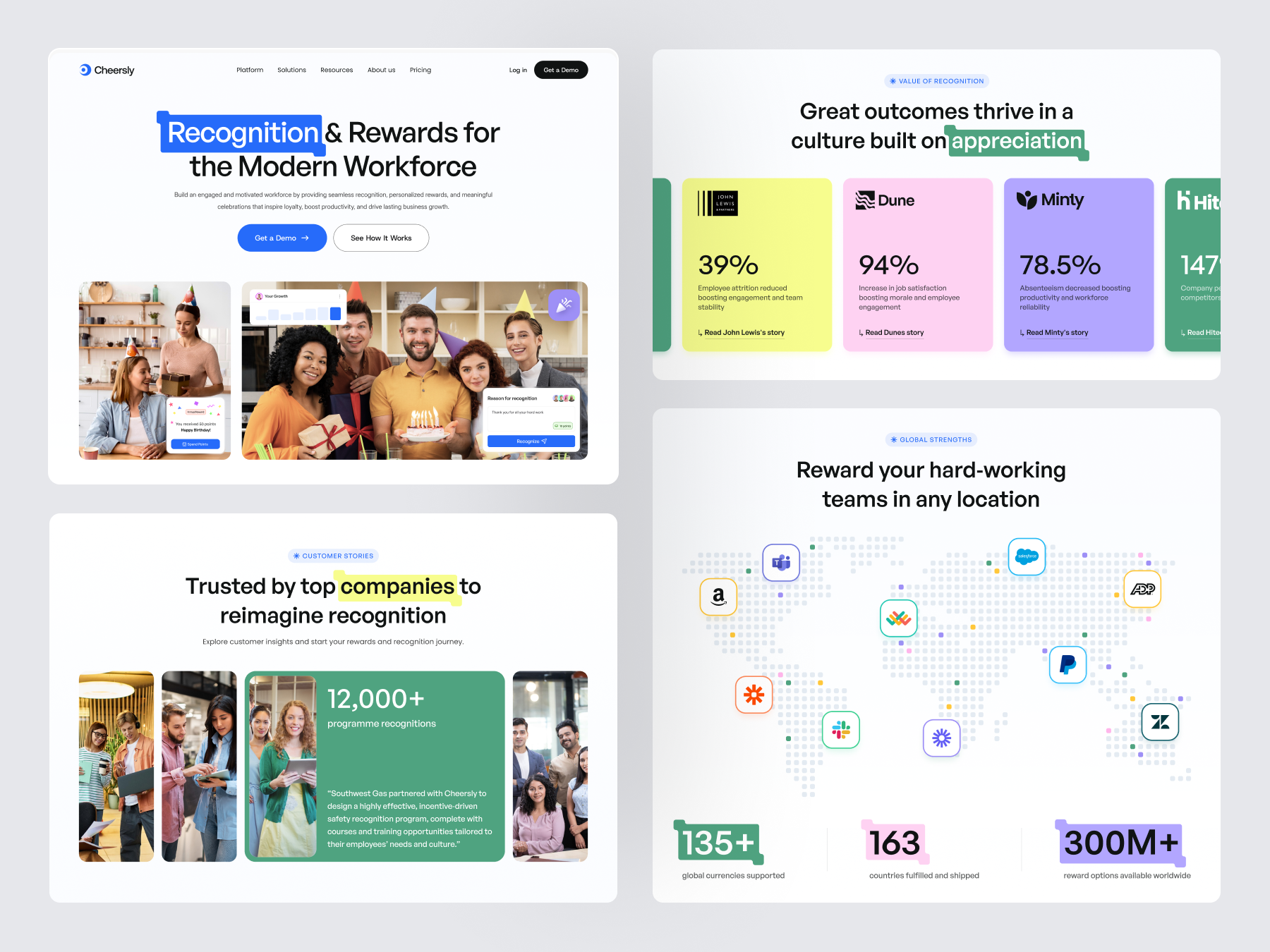Employee Engagement & Reward Distribution Platform corporate corporate website landing page redesign reward reward distribution saas shipping uiux web web design website