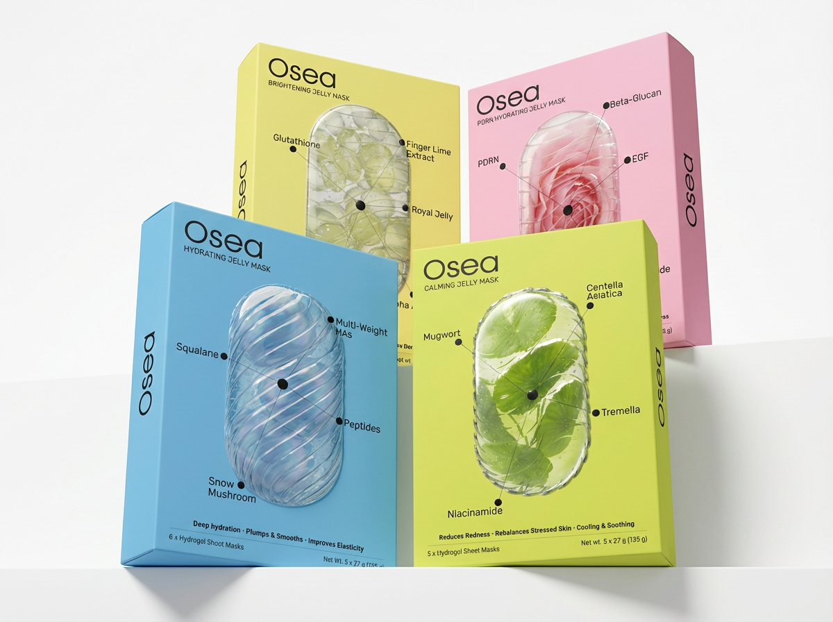 Osea - Skincare Packaging 3d adobe illustrator adobe photoshop beauty brand identity brand strategy branding branding design cosmetics packaging packaging design skincare wellness