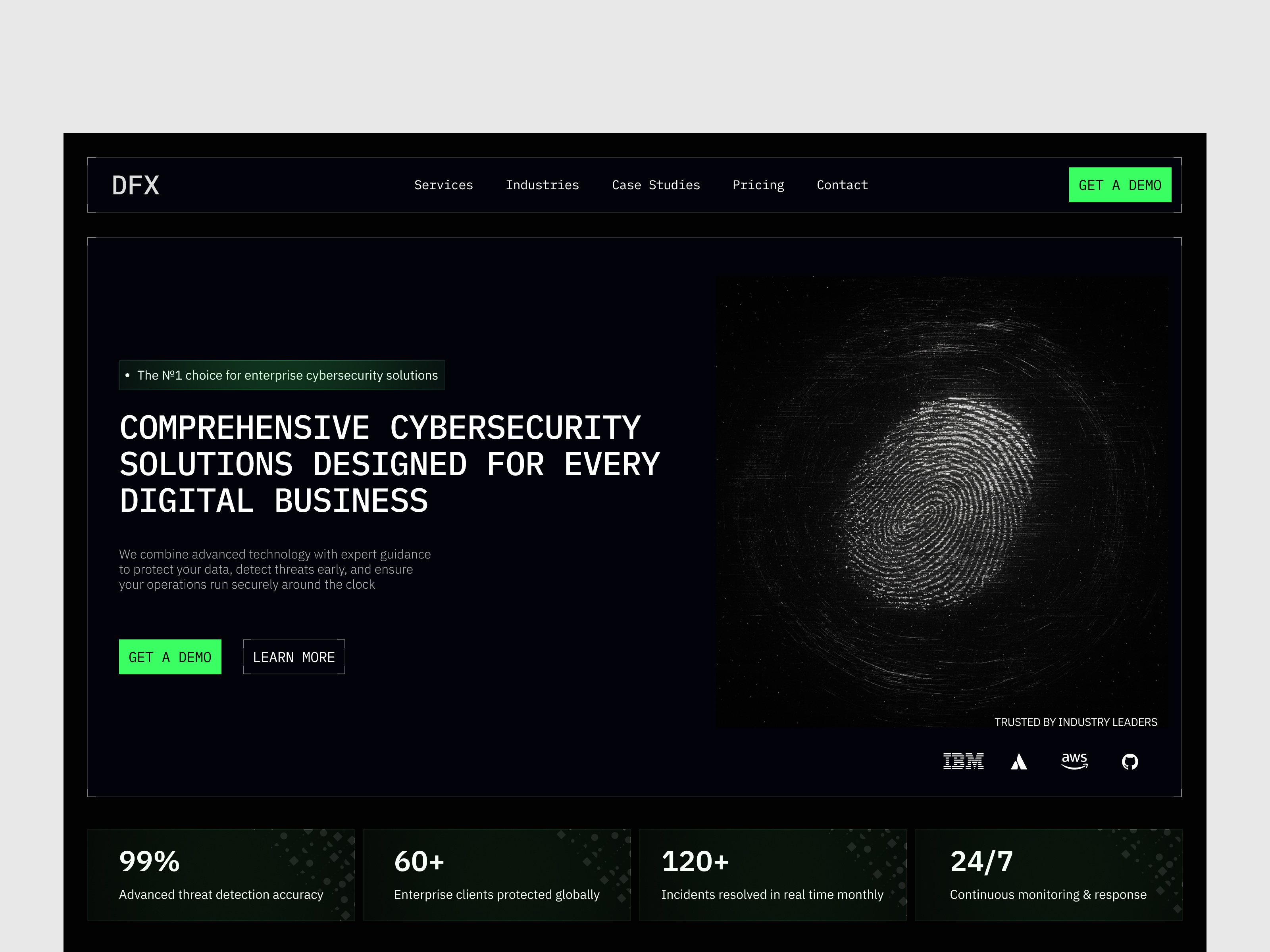 Cybersecurity Website Design business web clean layout corporate website cyber landing page cyber security website cybersecurity cybersecurity webdesign dark mode website design homepage landing page minimal ui network security security ui uiux webdesign webpage website websites