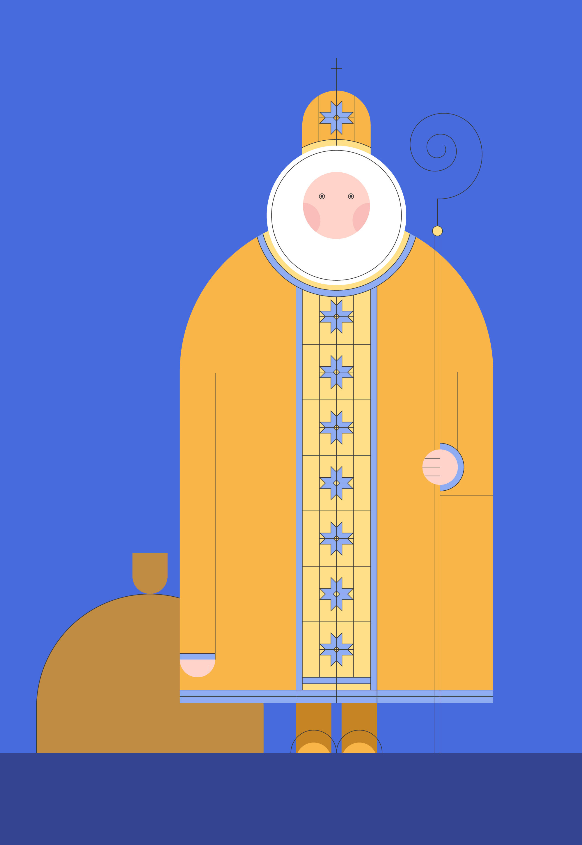 Saint Nicholas Day. Character design branding cartoon character design christmas card christmas star doodle geometric style graphic design icon illustration logo minimalism personage saint nicholas saint nicholas day santa claus ukrainian culture vector web design