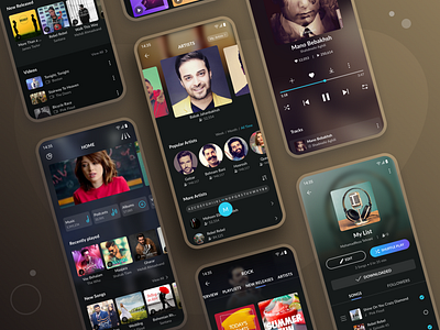 Music Streaming App adobe xd app farsi music streaming persian uiux video streaming