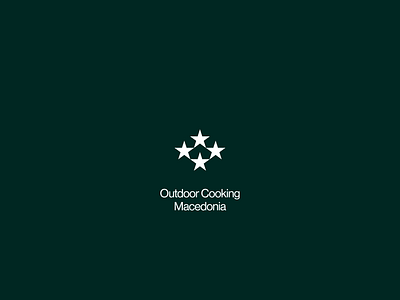 Outdoor Cooking logo channel cook cooking hotel house logo minimal outdoor star tent typography wood youtube