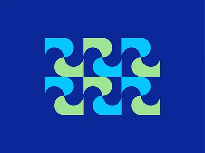 Waves blue branding coast coastal geoemetric green icon logo mark nautical negative space ocean sea seaside type vector waves