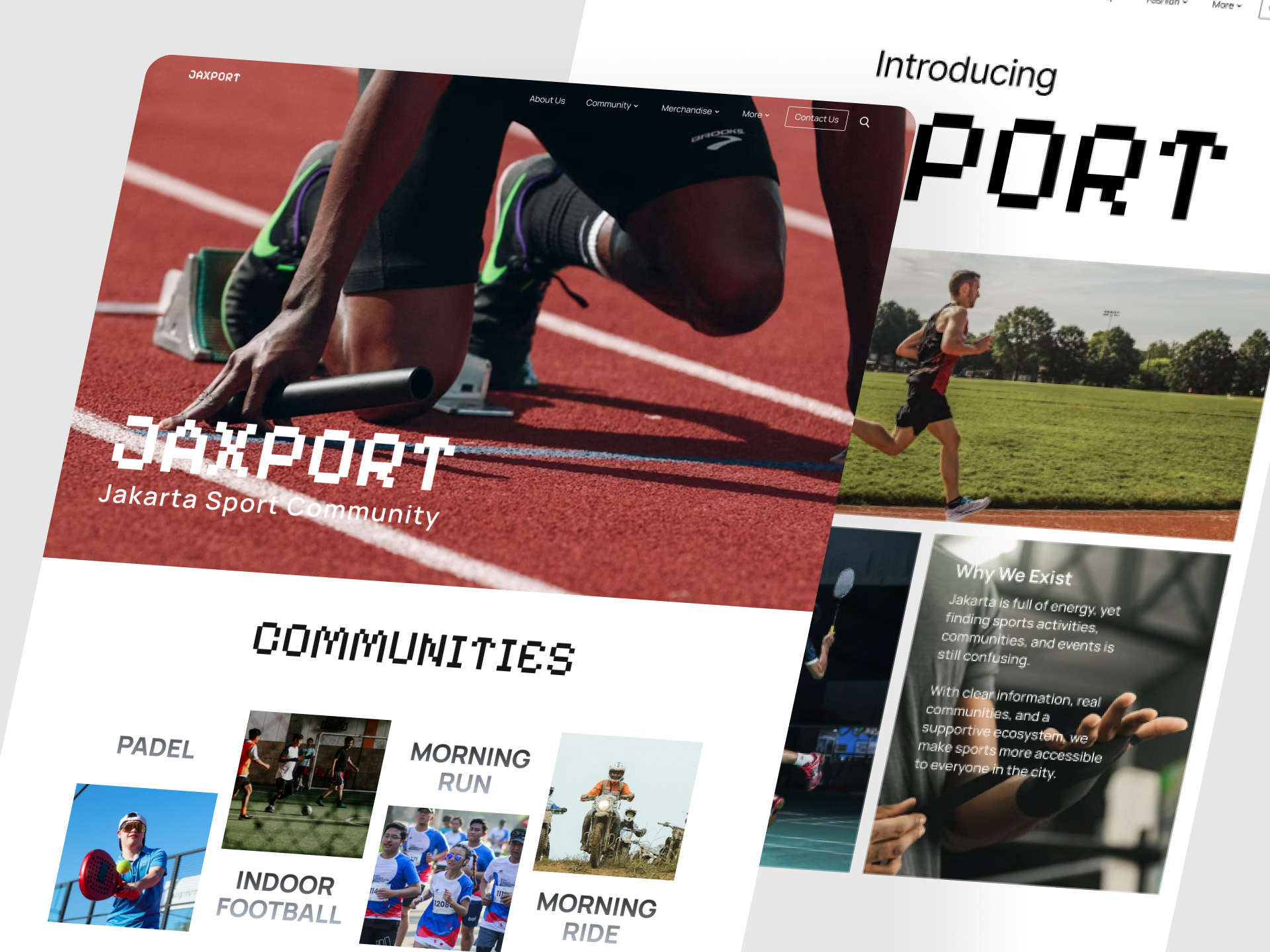 JAXPORT ー Sports & Outdoor Community Website animation community digital figma fitness gym healthy indonesia jakarta outdoor product design prototyping sports stadium ui uiux user experience design user interface design ux website