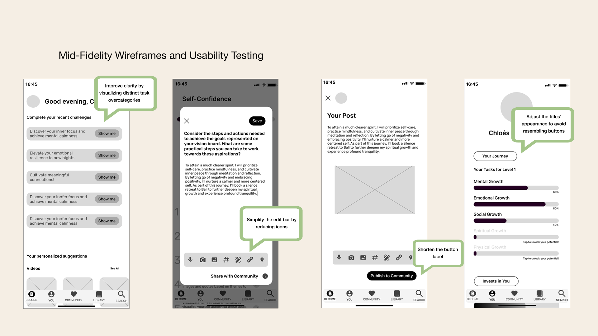 Example of High Fidelity UI Design & Prototype