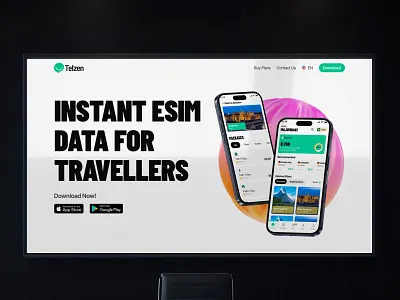 Telzen – Travel eSIM Website Design UI/UX airlo dribble best shot esim esim web esim web design esim web ui netrosystems responsive design saas sim telco telecom web telzen travel tech trendy web design uiux user interface web desin web experience