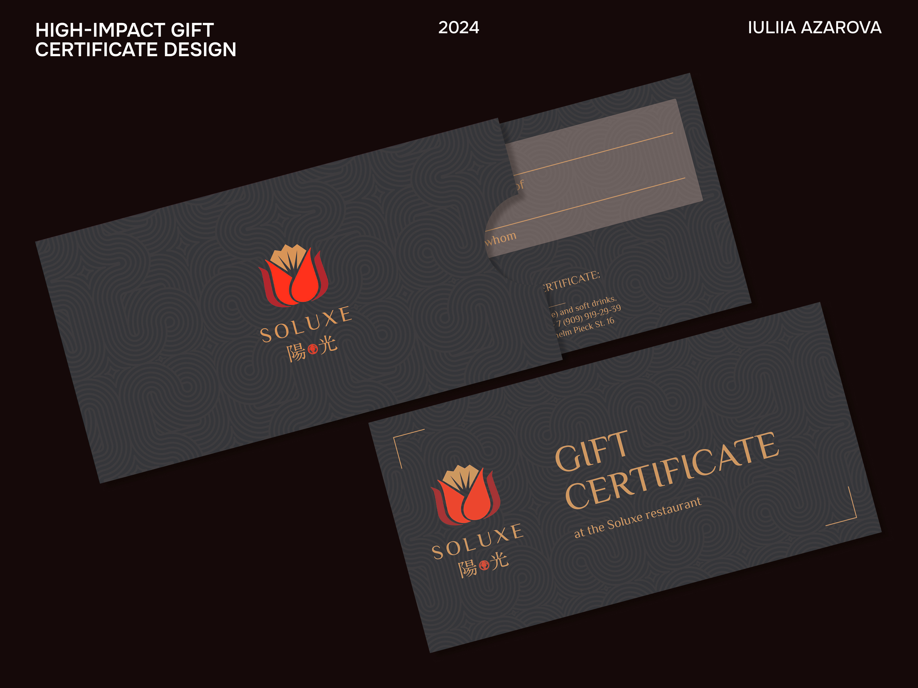 Example of Gift Certificate & Voucher Design