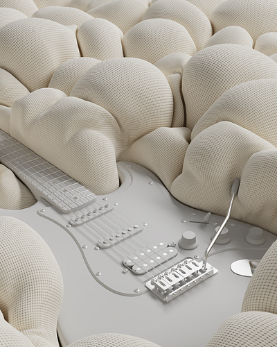 Fender 3D inflation 3d animation motion graphics