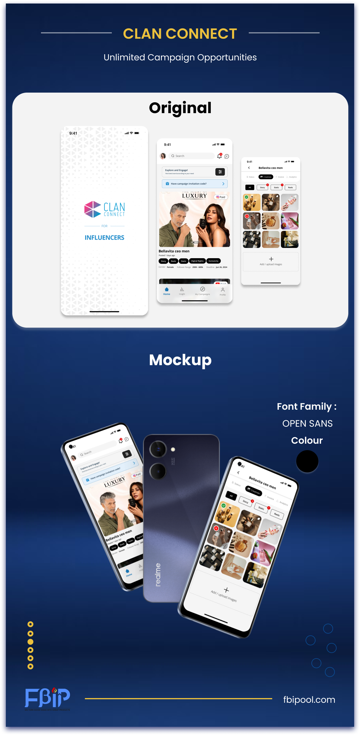 Clan Connect App app design ui web website website design