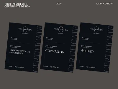 Certificate and Folder Design for TOP Manicurist Courses a4 certificate beauty industry certificate design corporate identity course completion education branding educational materials foiling luxury design methodical guide nail instructor premium branding presentation folder print design print ready spot uv stationery top master typography vector