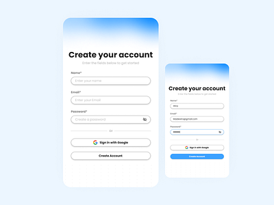 Create an account app branding create account dailyui design forget password graphic design login login in sign up ui ux