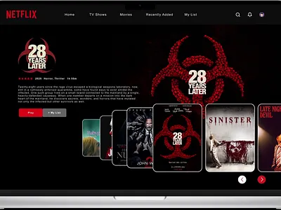Netflix Carousel animation ui