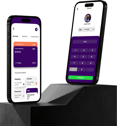 Online Banking App app banking app credit cards design mobile app mobile design payment details ui ux