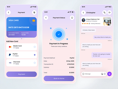 Real Estate Mobile App – Smart Property Finder UI/UX Design apartment app design eal estate mobile app home house ios mobile payment property app property finder app real estate real estate agency real estate app real estate design real estate investment rent app uiux