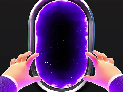 Crypto Portal Dive 3d 3d animation animation blockchain business character crypto design fun galaxy graphic design idea illustration logo motion motion graphics portal space universe zoom