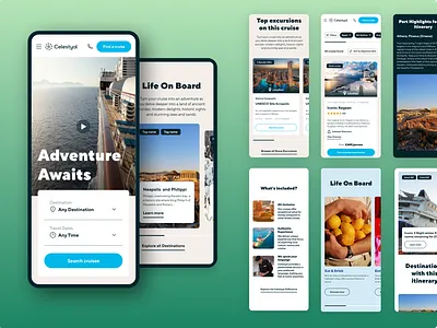 Celestyal Cruises (E-commerce portal) app design designsystem flat ui ux web website