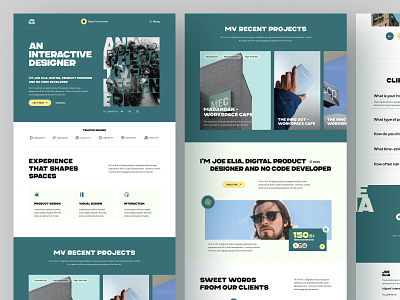 Personal Portfolio Website agency agency website homepage landing page personal portfolio portfolio web website website design