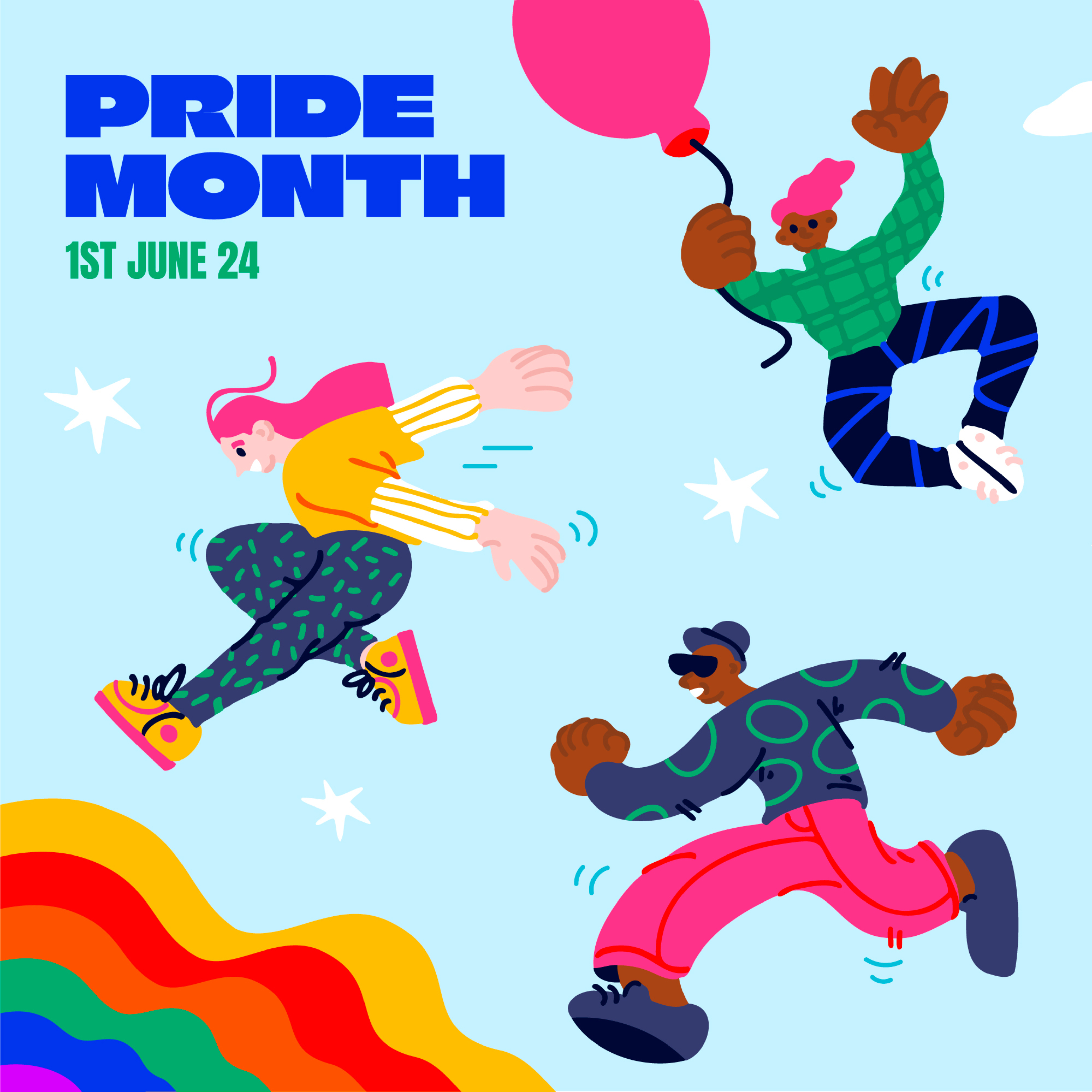 Pride Month 2024 for FREEPIK graphic design illustration vector