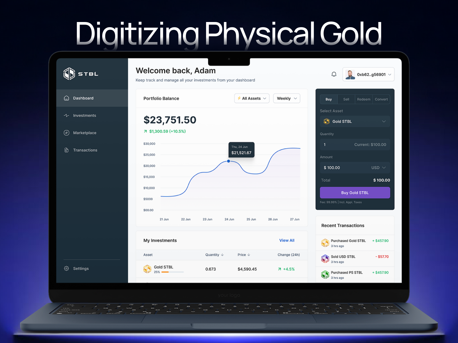 STBL - Web & Mobile App app conversion dashboard design fintech functionality insights investment management navigation performance portfolio saas seamless tracking ui ux ux design web app website
