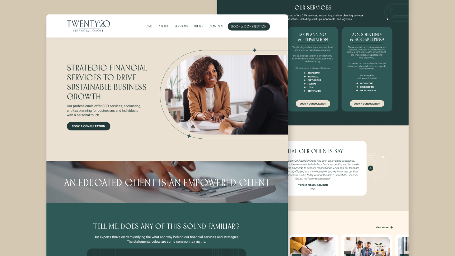 Twenty20 Financial | Website Design brand identity branding design financial services logo ui ux website design