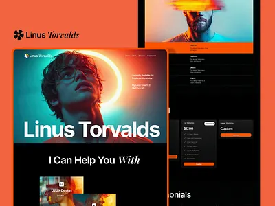 Axora Portfolio Template best landing page best ui creative template ersonal branding website framer template freelance website design landing page minimal ui modern portfolio ui uiux designer portfolio ux showcase vibrant gradient ui webflow template website ui