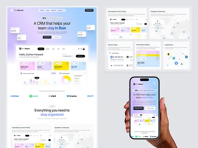 CRM Landing Page crm crm website design landing page saas saas website web web design website